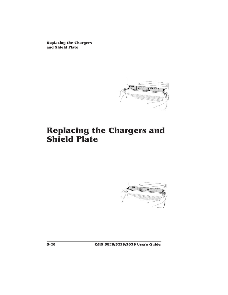 Replacing the chargers and shield plate | Xerox 2025 User Manual | Page 82 / 222