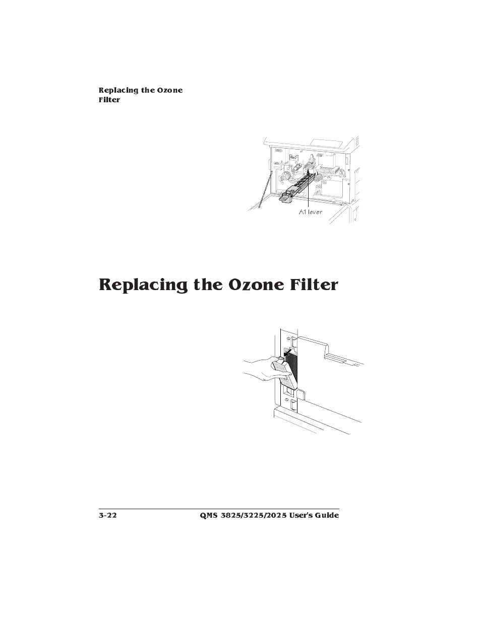 Replacing the ozone filter | Xerox 2025 User Manual | Page 84 / 222