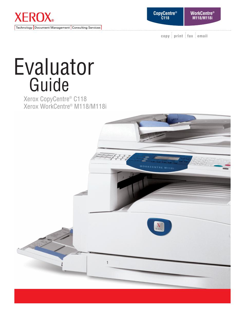 Xerox CopyCentre C118 User Manual | 12 pages