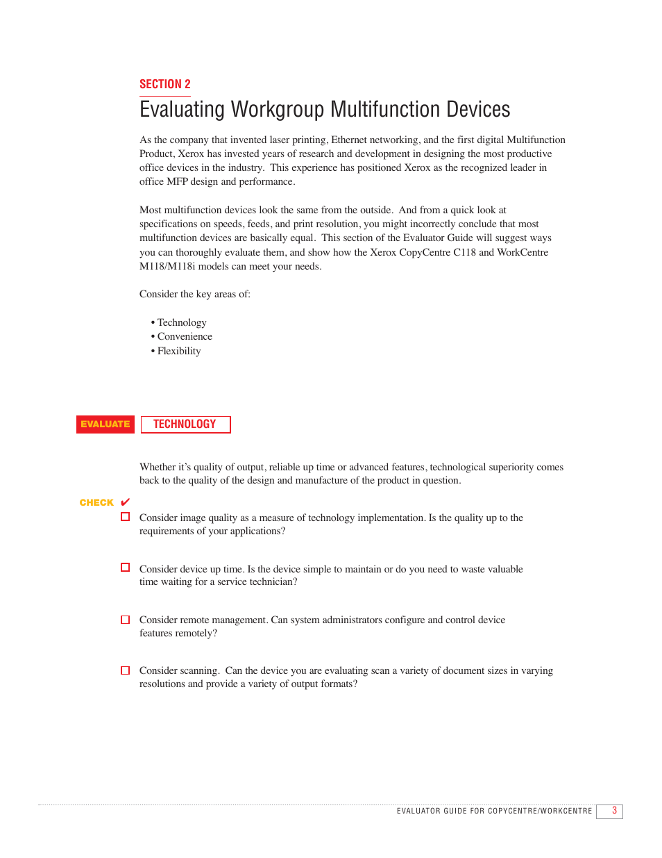 Evaluating workgroup multifunction devices | Xerox CopyCentre C118 User Manual | Page 5 / 12