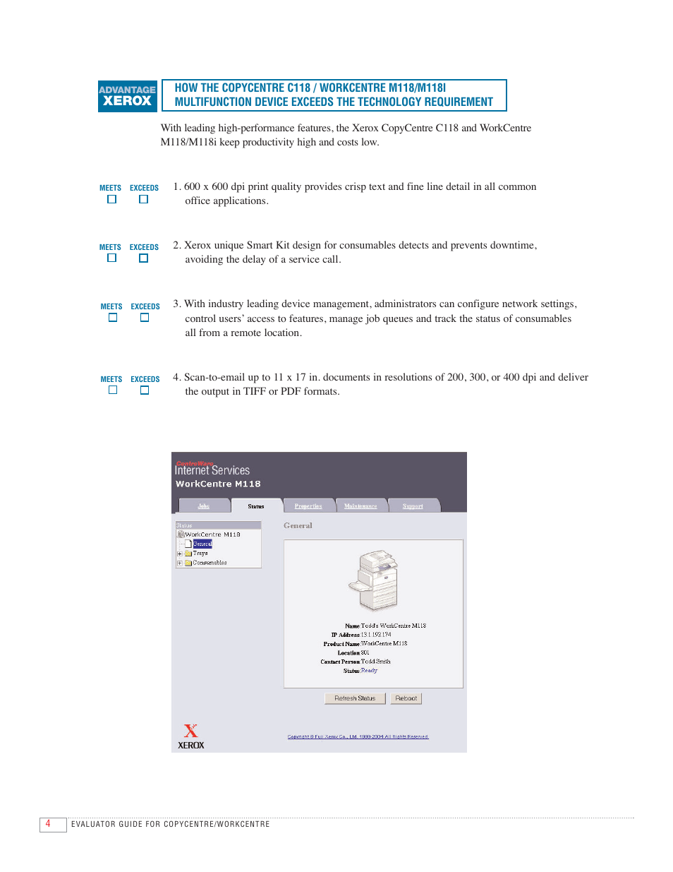 Xerox | Xerox CopyCentre C118 User Manual | Page 6 / 12