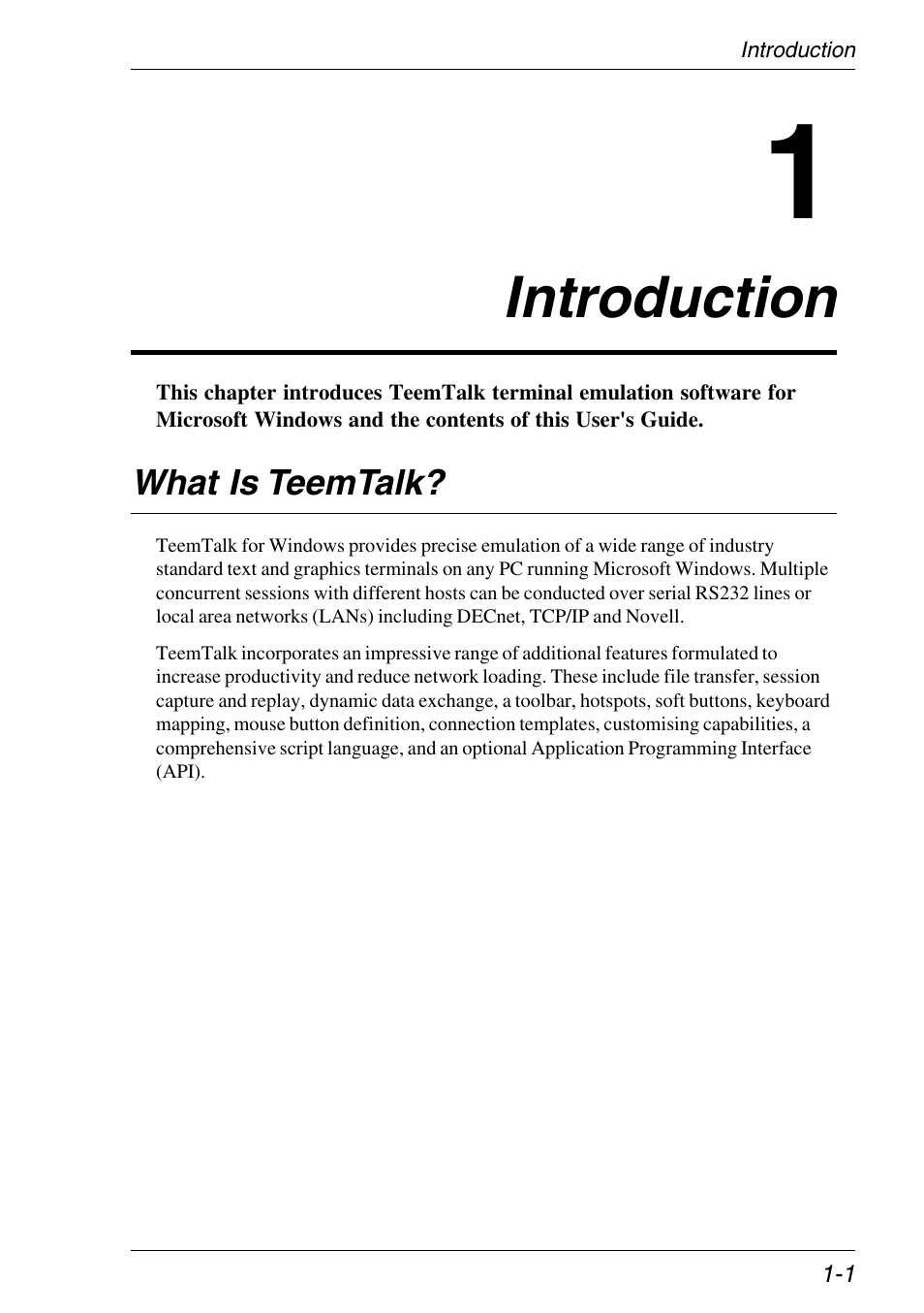 Introduction, What is teemtalk, Introduction -1 | What is teemtalk? -1 | Xerox -05W User Manual | Page 11 / 370