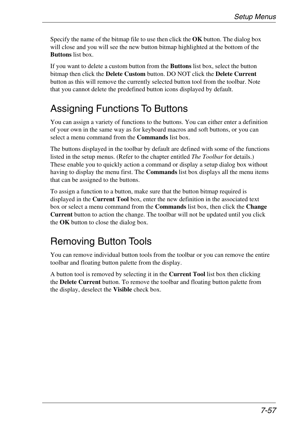Assigning functions to buttons, Removing button tools | Xerox -05W User Manual | Page 131 / 370