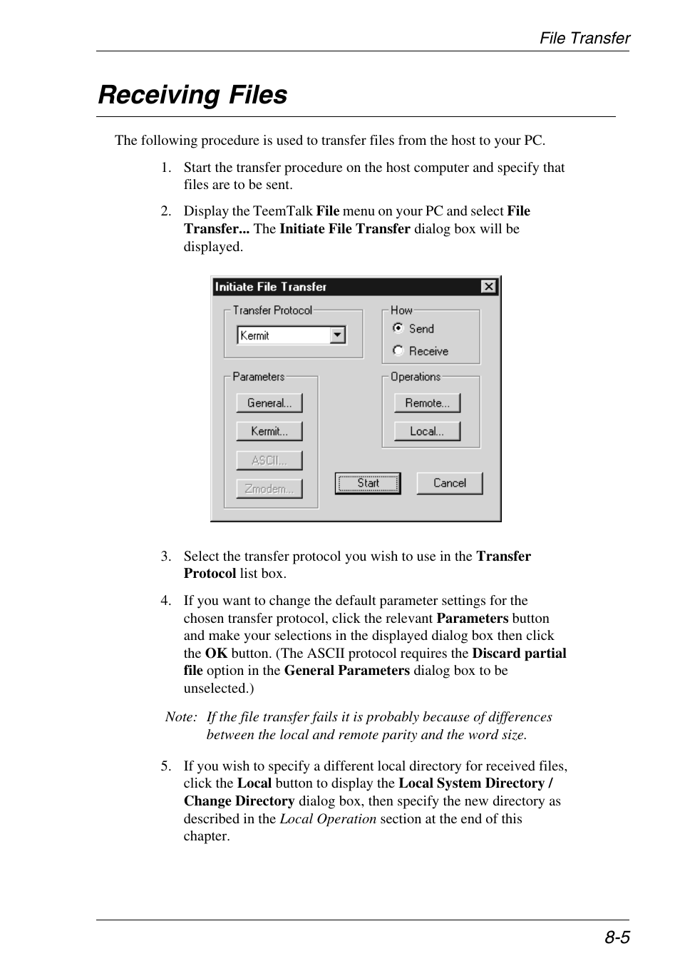 Receiving files, Receiving files -5 | Xerox -05W User Manual | Page 137 / 370