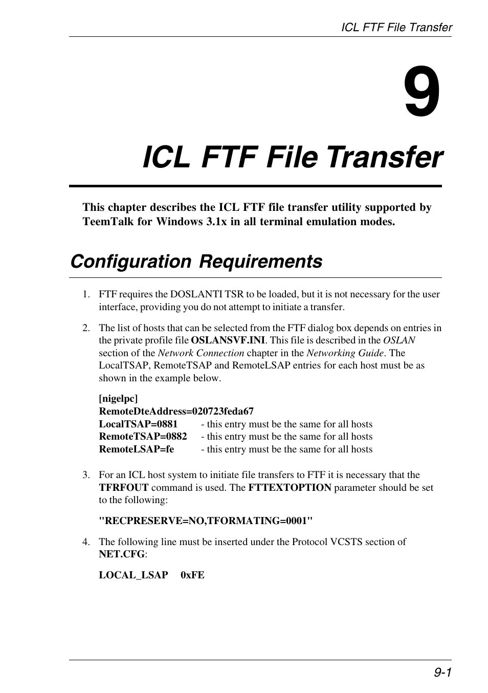 Icl ftf file transfer, Configuration requirements, Icl ftf | Ftf file transfer, Icl ftf file transfer -1, Configuration requirements -1 | Xerox -05W User Manual | Page 153 / 370