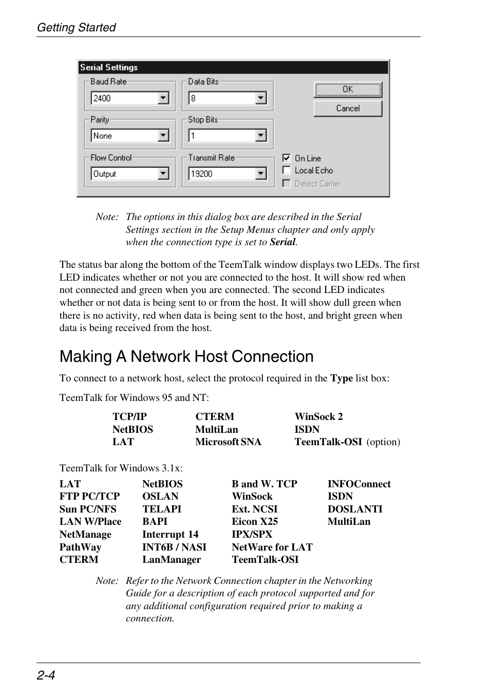 Making a network host connection, Making a network host connection -4 | Xerox -05W User Manual | Page 18 / 370