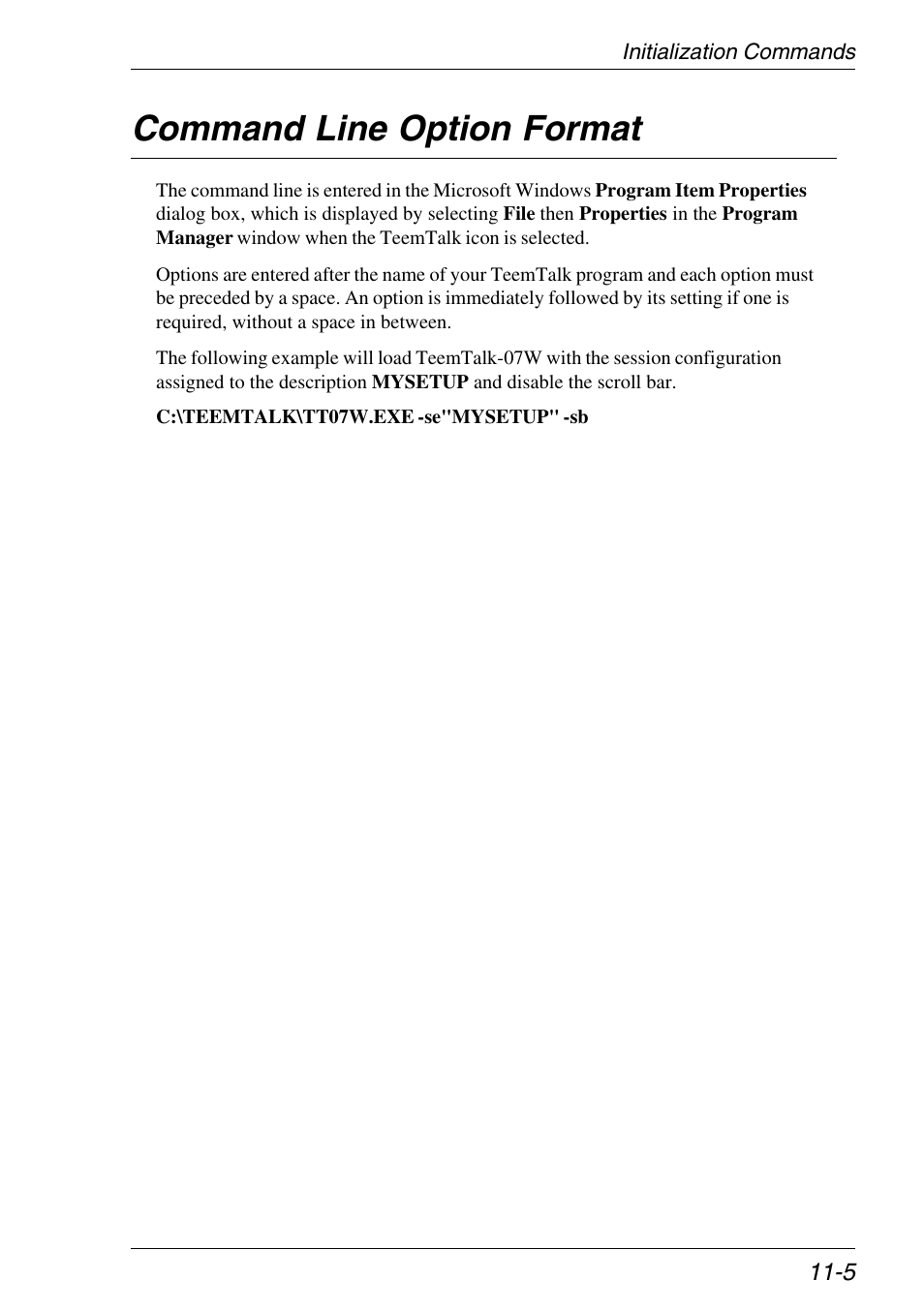 Command line option format, Format, Command line option format -5 | Xerox -05W User Manual | Page 181 / 370