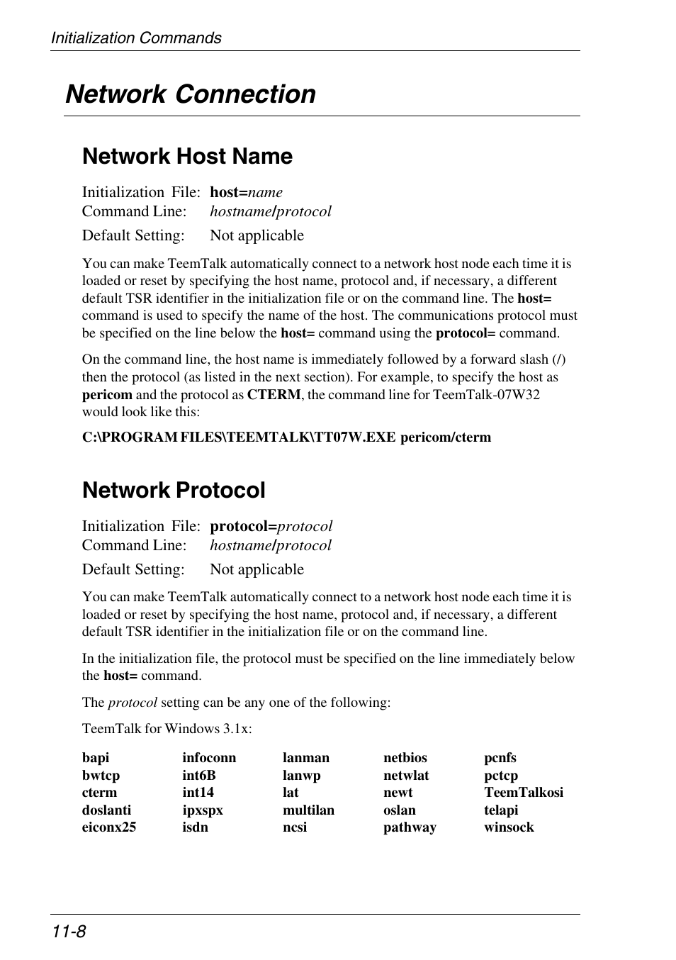 Network connection, Network host name, Network protocol | Network connection -8 | Xerox -05W User Manual | Page 184 / 370