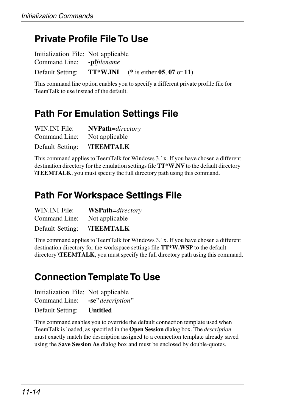 Connection template to use, Private profile file to use, Path for .nv file | Path for .wsp file, Path for emulation settings file, Path for workspace settings file | Xerox -05W User Manual | Page 190 / 370