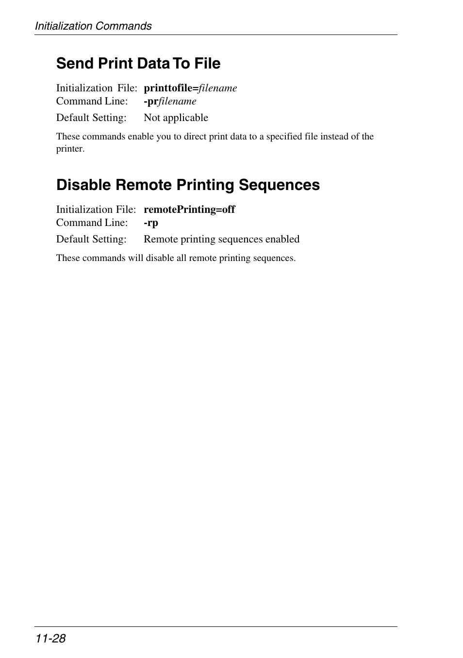 Disable remote printing, Print data to file, Send print data to file | Disable remote printing sequences | Xerox -05W User Manual | Page 204 / 370