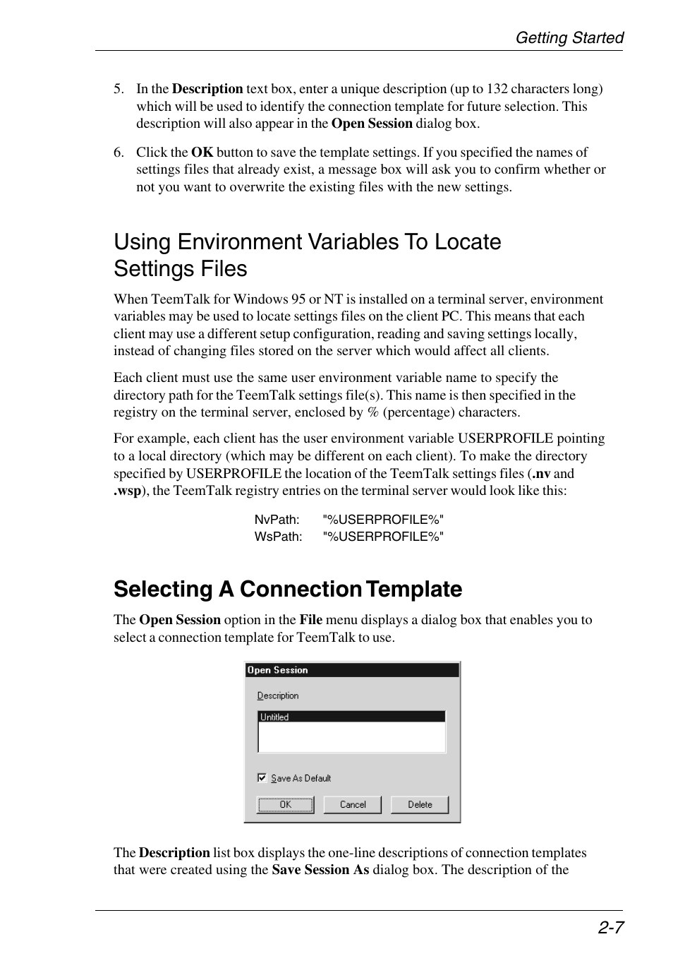 Selecting a connection template, Selecting, Settings files | Locating on client, Settings files on clients, Selecting a connection template -7 | Xerox -05W User Manual | Page 21 / 370