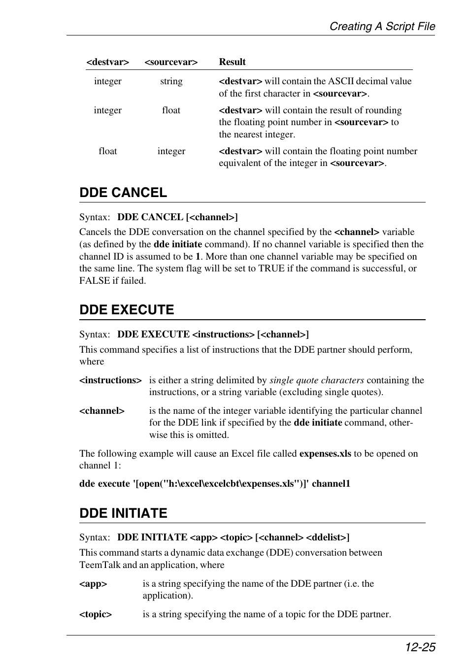 Dde cancel, Dde execute, Dde initiate | Xerox -05W User Manual | Page 229 / 370