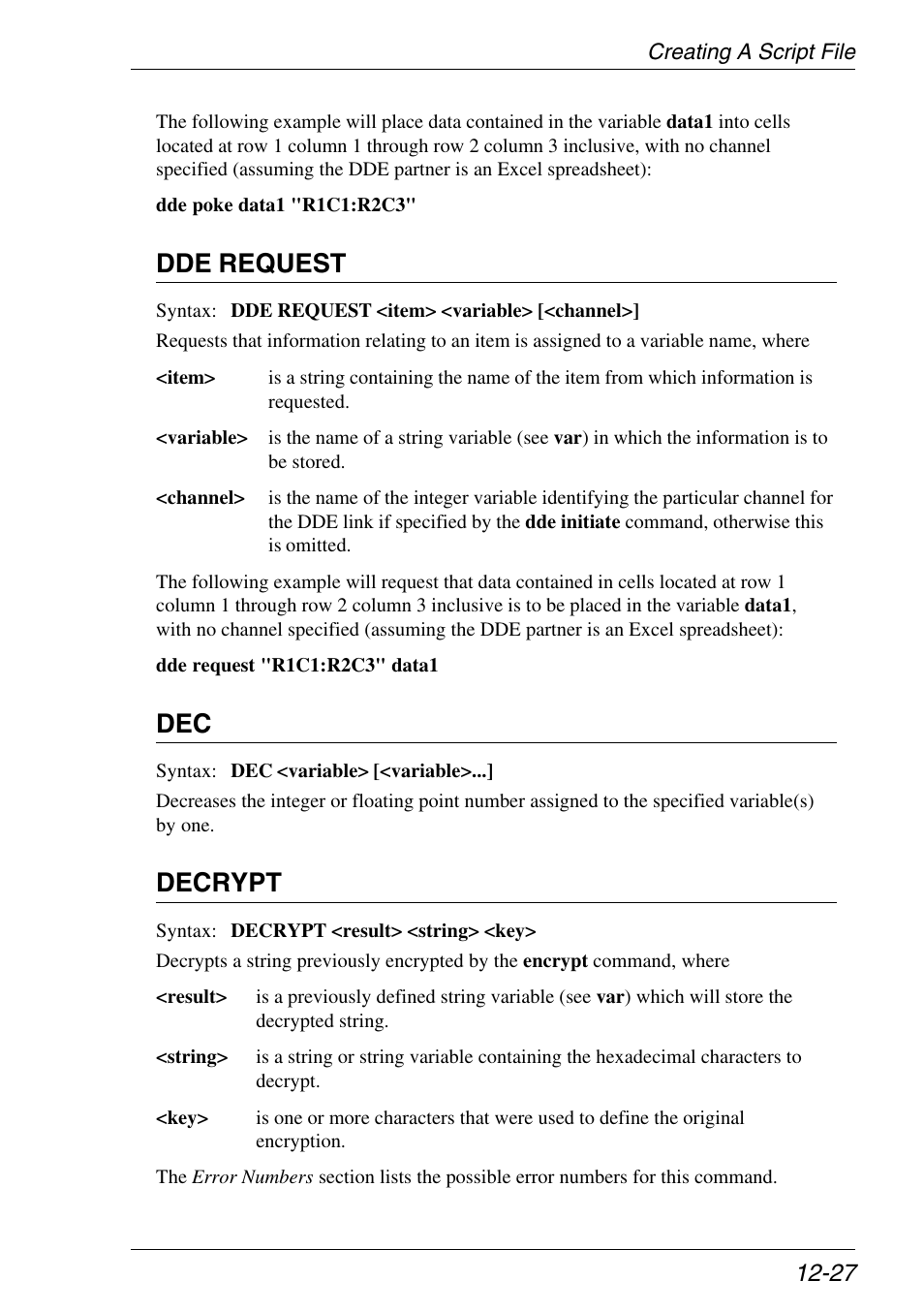 Dde request, Decrypt | Xerox -05W User Manual | Page 231 / 370