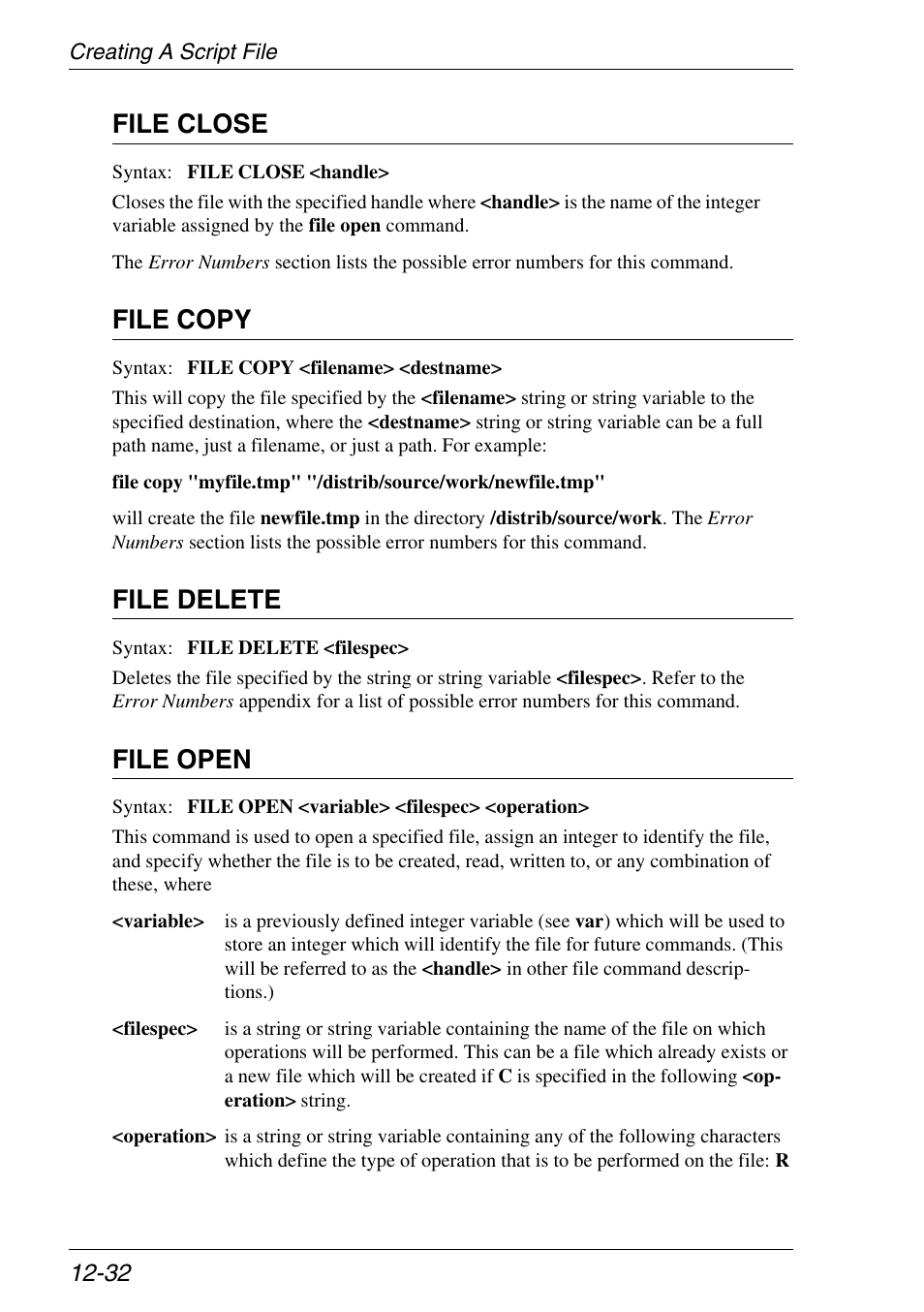 File close, File copy, File delete | File open | Xerox -05W User Manual | Page 236 / 370
