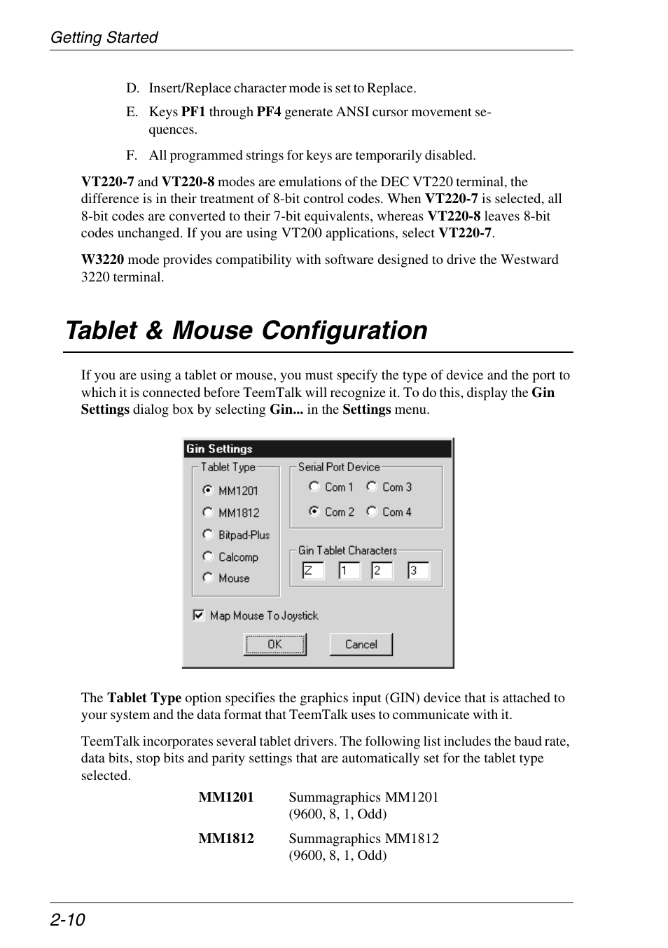 Tablet & mouse configuration, Tablet & mouse configuration -10 | Xerox -05W User Manual | Page 24 / 370