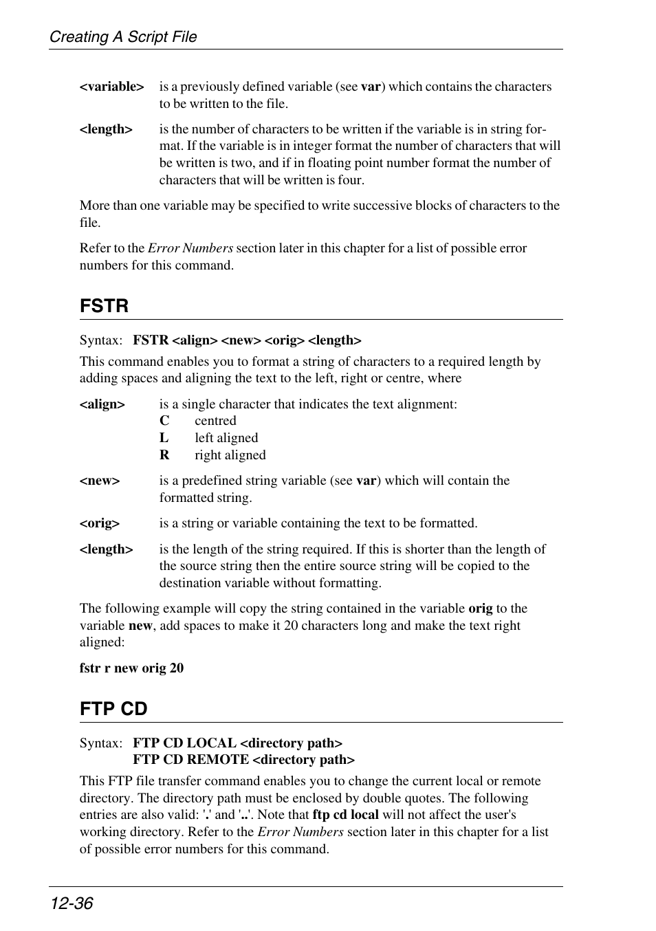 Fstr, Ftp cd | Xerox -05W User Manual | Page 240 / 370