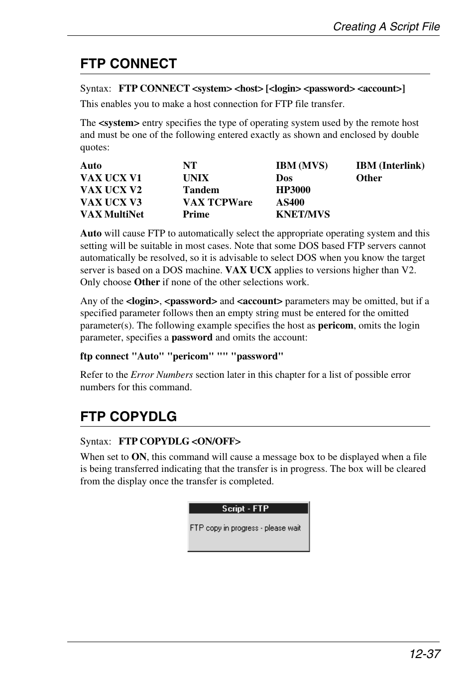 Ftp connect, Ftp copydlg | Xerox -05W User Manual | Page 241 / 370