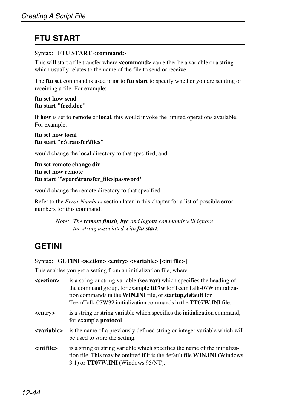 Ftu start, Getini | Xerox -05W User Manual | Page 248 / 370