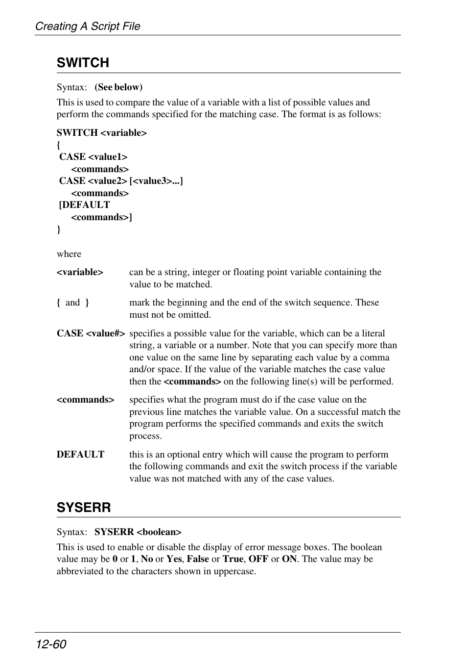 Switch, Syserr | Xerox -05W User Manual | Page 264 / 370