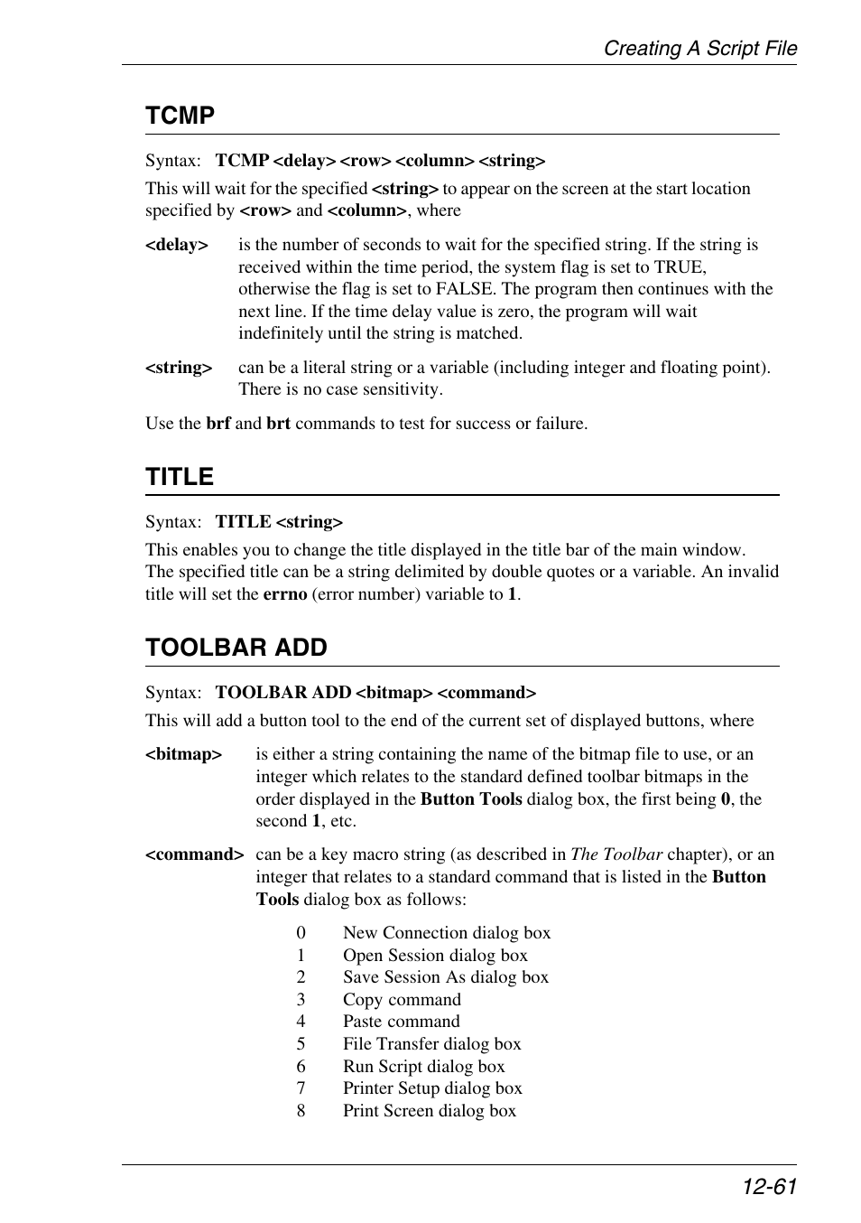 Tcmp, Title, Toolbar add | Xerox -05W User Manual | Page 265 / 370