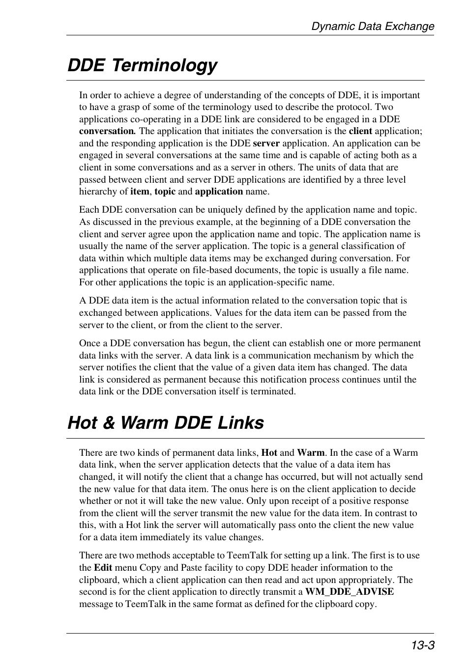 Dde terminology, Hot & warm dde links, Dde terminology -3 | Hot & warm dde links -3 | Xerox -05W User Manual | Page 295 / 370