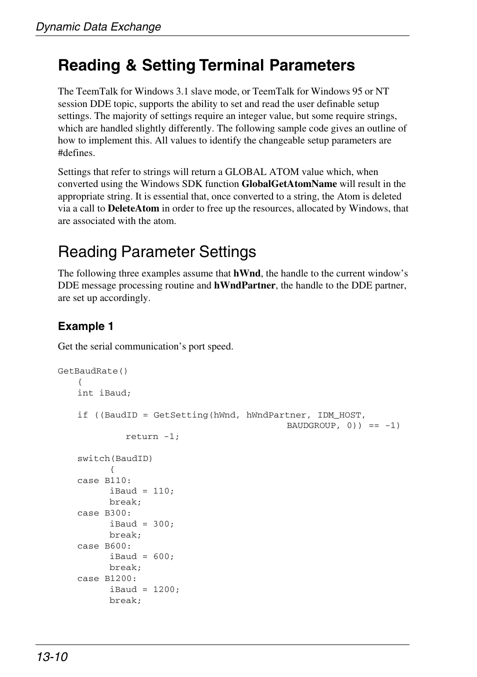 Reading parameter settings, Reading & setting terminal parameters | Xerox -05W User Manual | Page 302 / 370