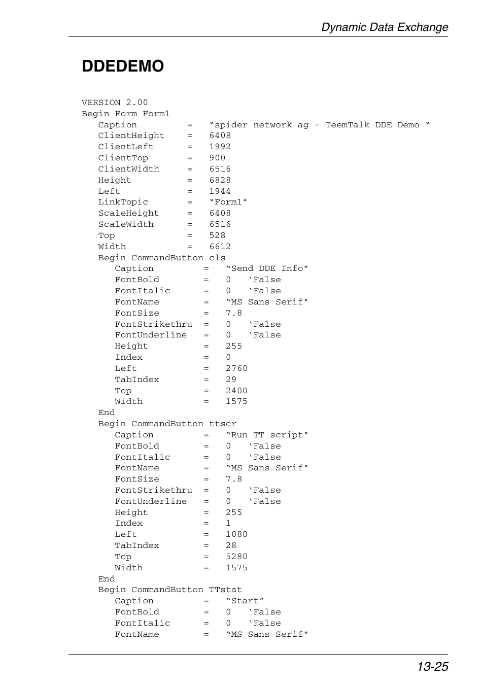 Ddedemo, Dynamic data exchange | Xerox -05W User Manual | Page 317 / 370