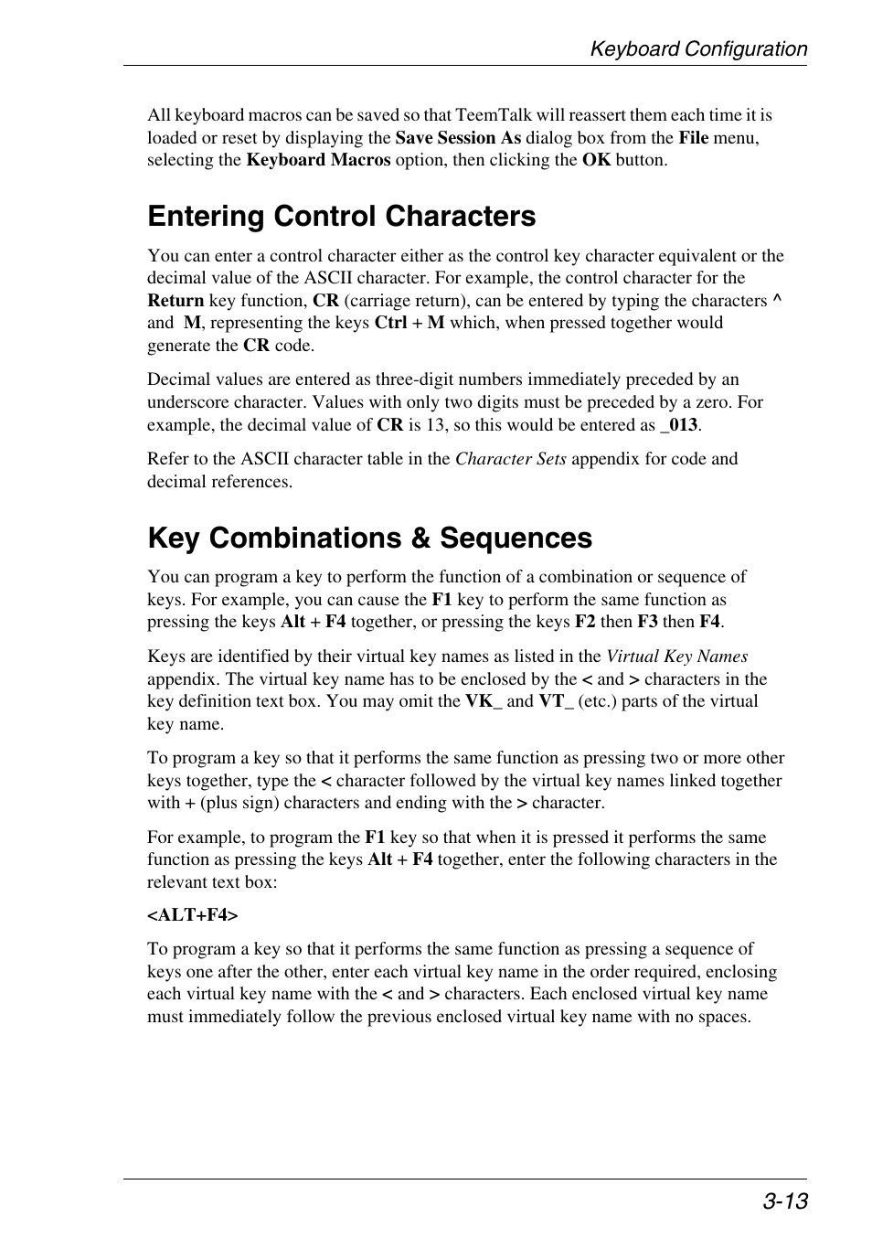 Entering control characters, Key combinations & sequences | Xerox -05W User Manual | Page 51 / 370