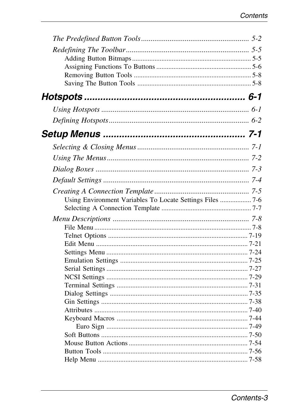 Hotspots -1, Setup menus -1 | Xerox -05W User Manual | Page 7 / 370