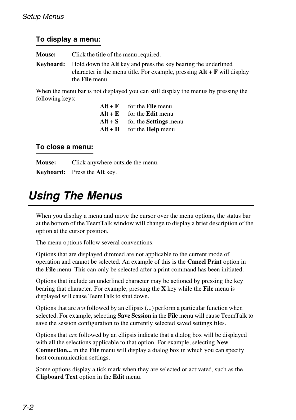 Using the menus, Option selection, Using the menus -2 | Xerox -05W User Manual | Page 76 / 370