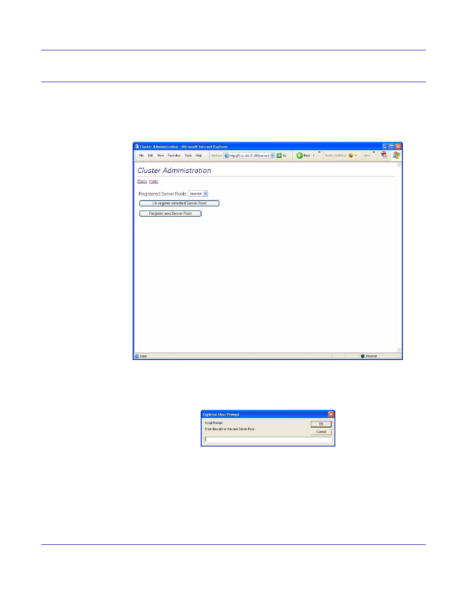 Cluster administration | Xerox 5 User Manual | Page 47 / 104