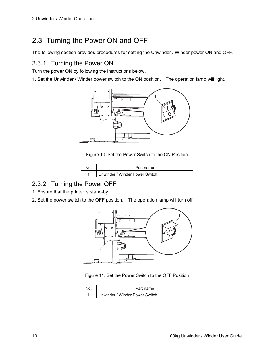 3 turning the power on and off, 1 turning the power on, 2 turning the power off | Turning the power on and off, 1 turning, The power on, 2 turning, The power off | Xerox 8264E  EN User Manual | Page 14 / 30