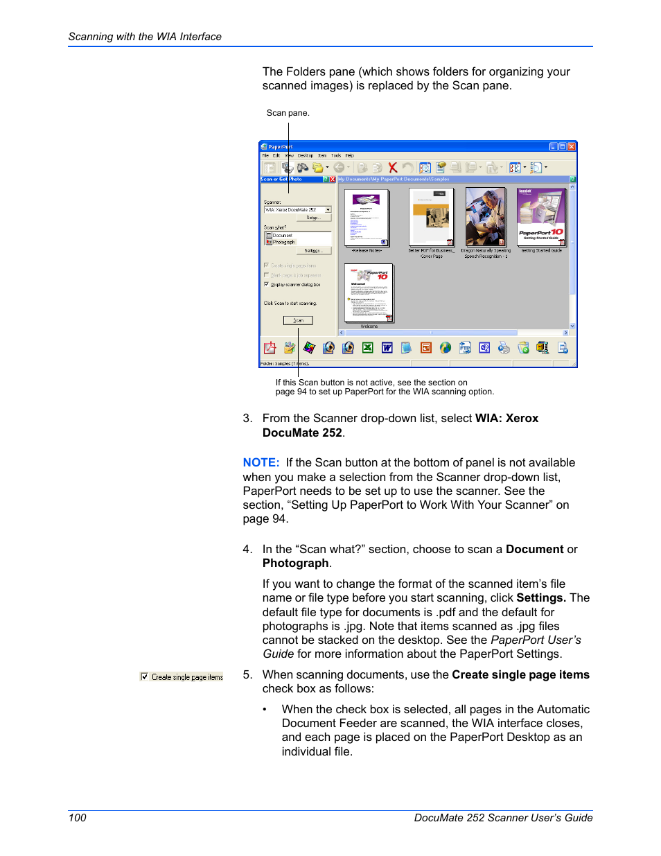 Xerox DOCUMATE 252 User Manual | Page 105 / 133