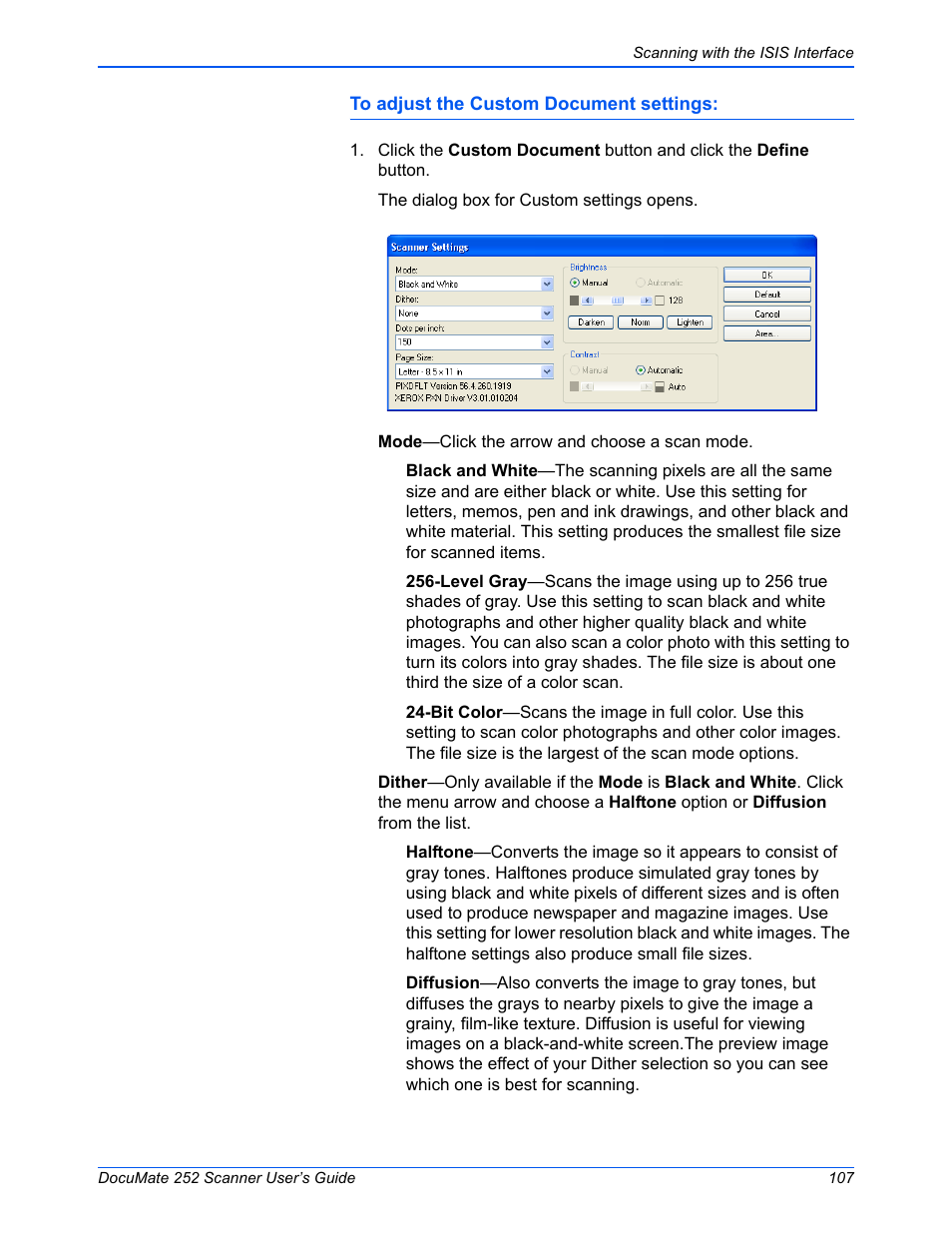 Xerox DOCUMATE 252 User Manual | Page 112 / 133