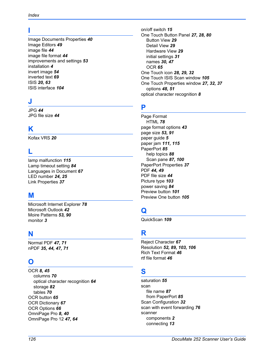 Xerox DOCUMATE 252 User Manual | Page 131 / 133