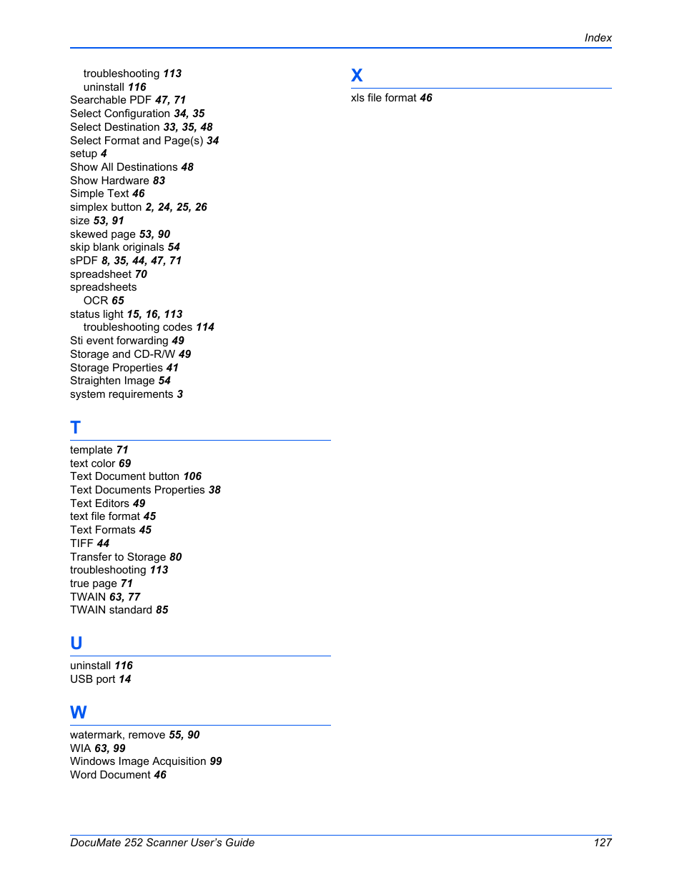 Xerox DOCUMATE 252 User Manual | Page 132 / 133