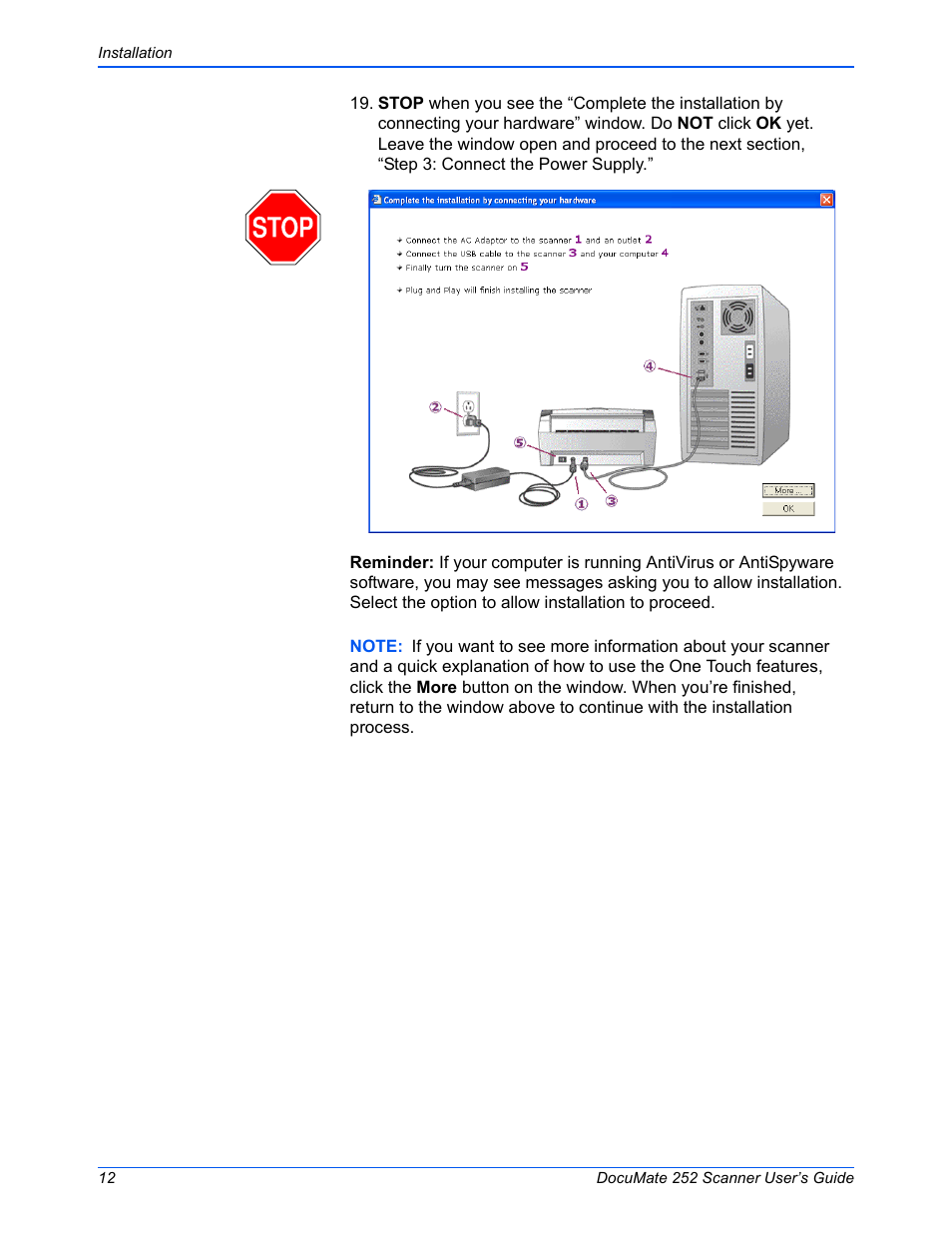 Xerox DOCUMATE 252 User Manual | Page 17 / 133