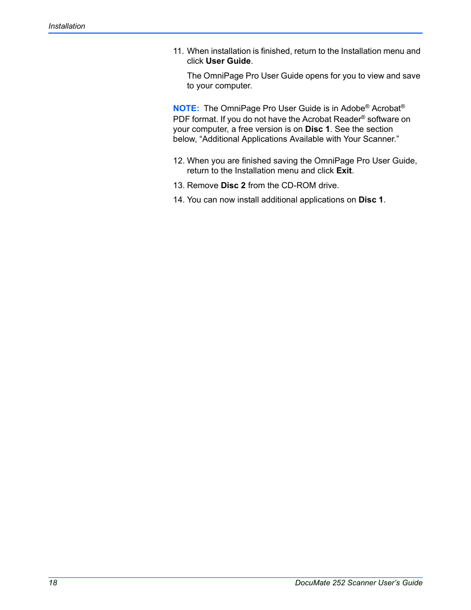 Xerox DOCUMATE 252 User Manual | Page 23 / 133