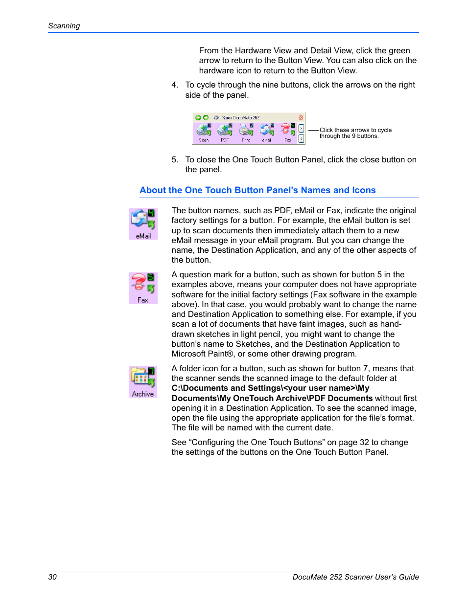 Xerox DOCUMATE 252 User Manual | Page 35 / 133