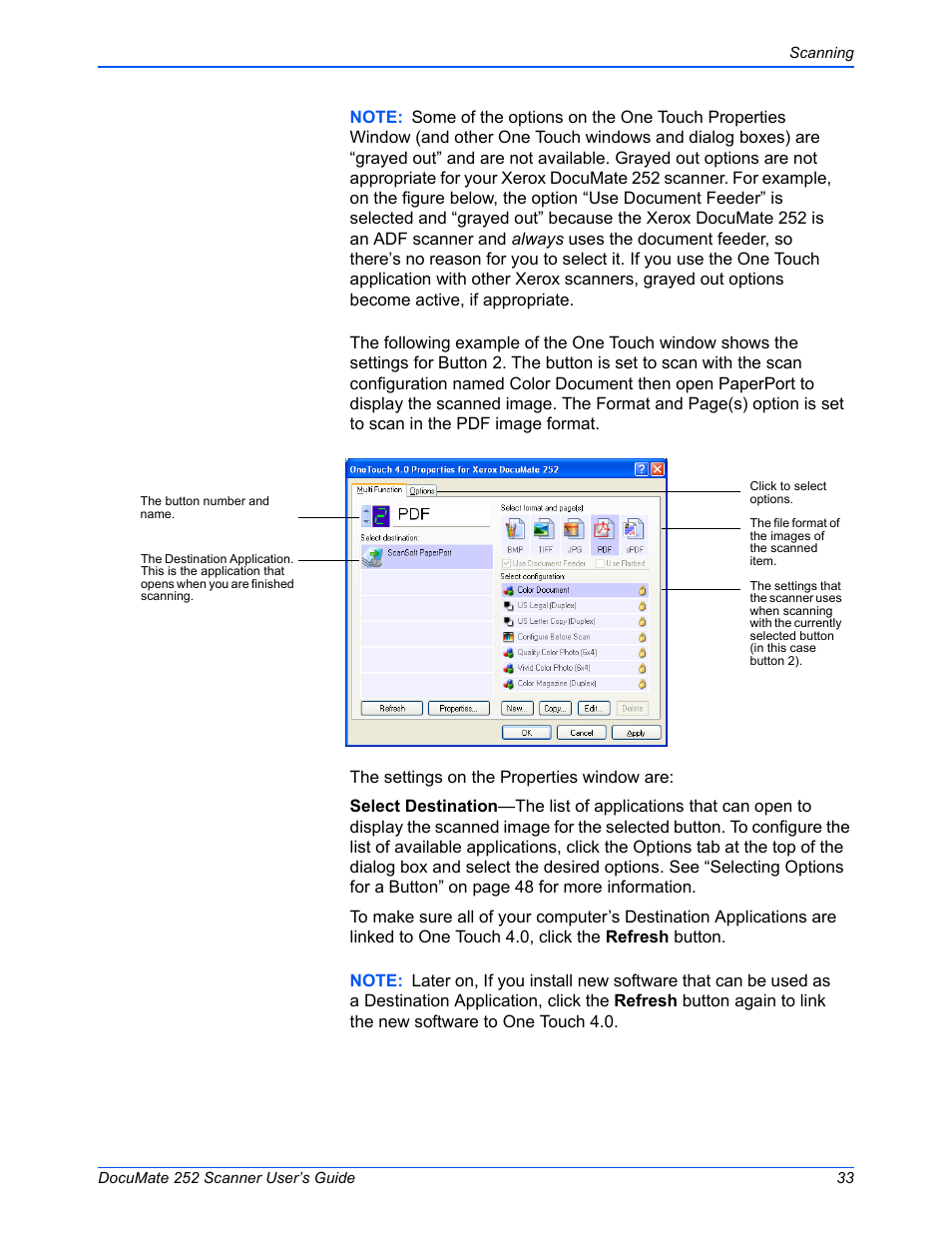 Xerox DOCUMATE 252 User Manual | Page 38 / 133