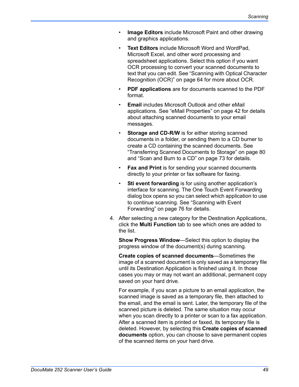 Xerox DOCUMATE 252 User Manual | Page 54 / 133