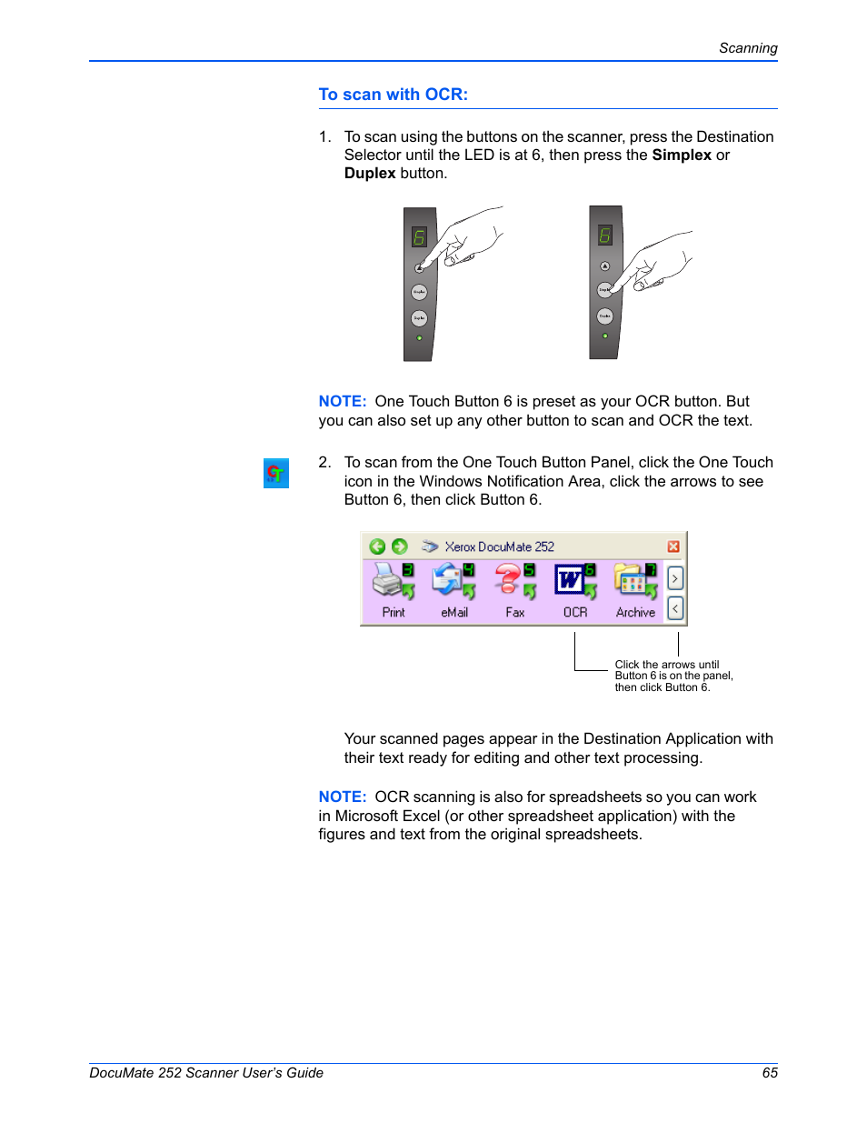 Xerox DOCUMATE 252 User Manual | Page 70 / 133