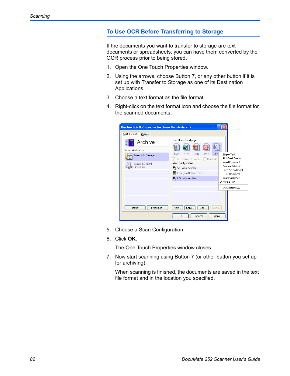 Xerox DOCUMATE 252 User Manual | Page 87 / 133