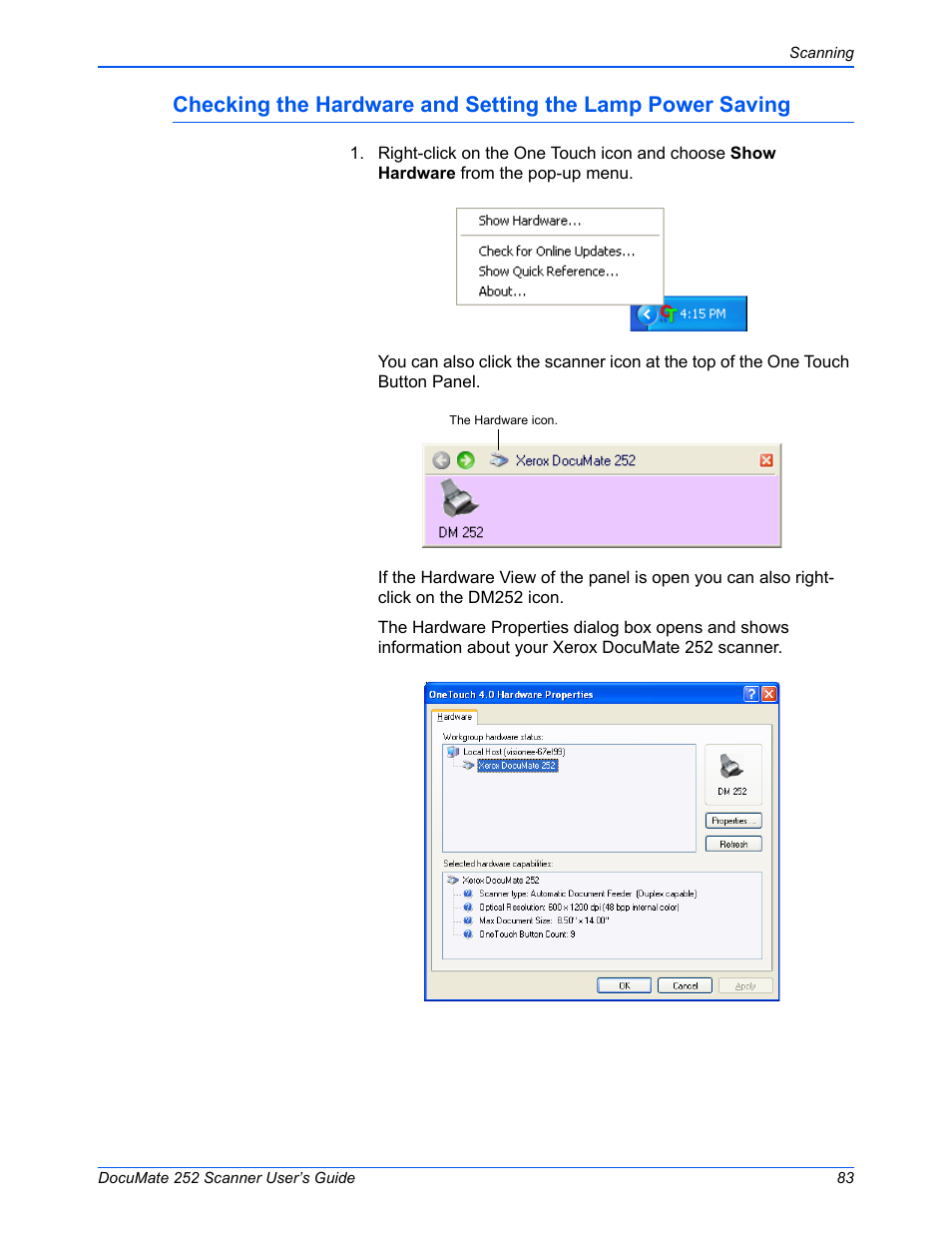 Xerox DOCUMATE 252 User Manual | Page 88 / 133