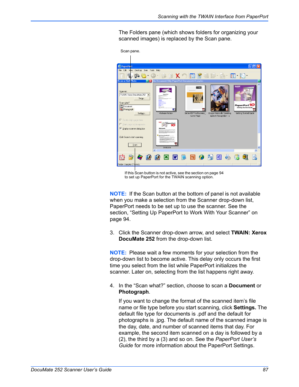 Xerox DOCUMATE 252 User Manual | Page 92 / 133