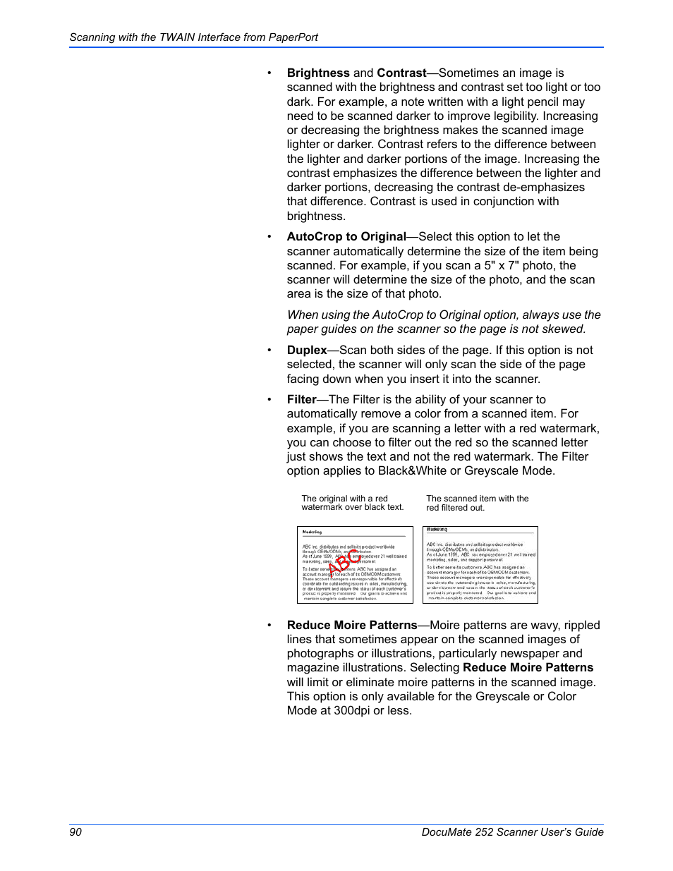 Xerox DOCUMATE 252 User Manual | Page 95 / 133