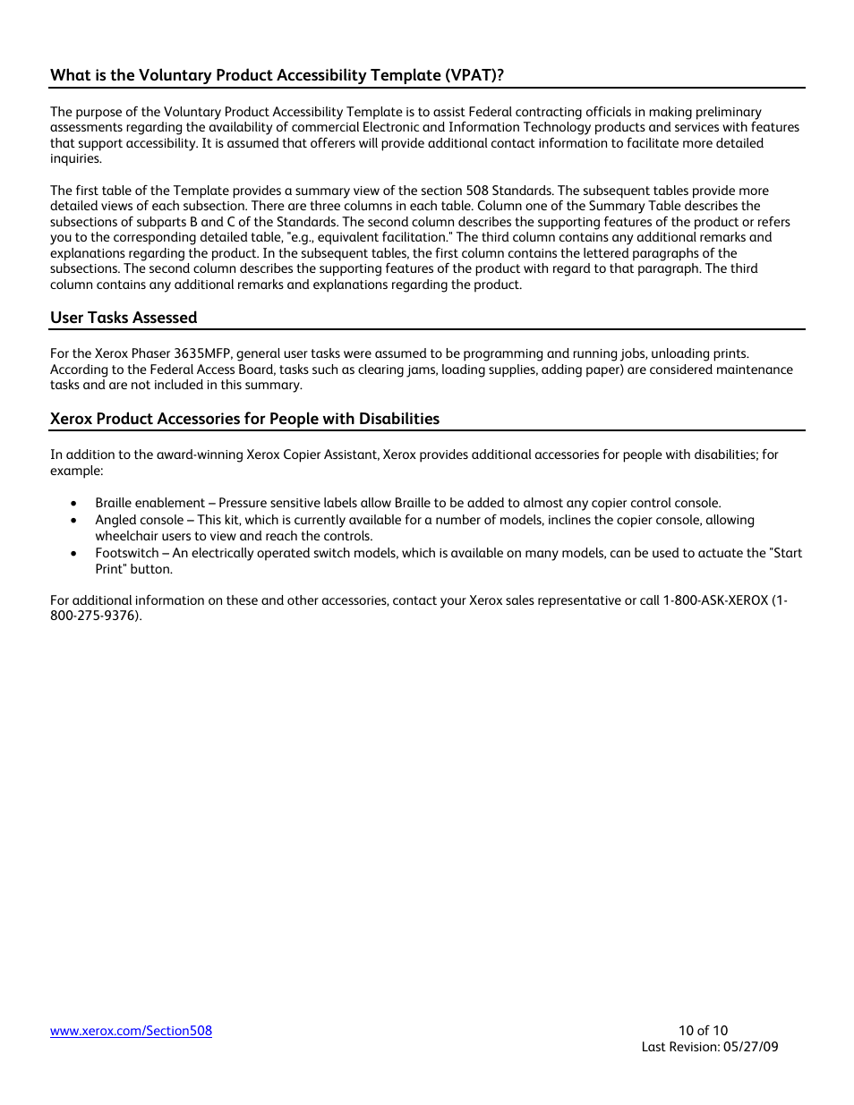 Xerox Phaser 3635MFP User Manual | Page 10 / 10