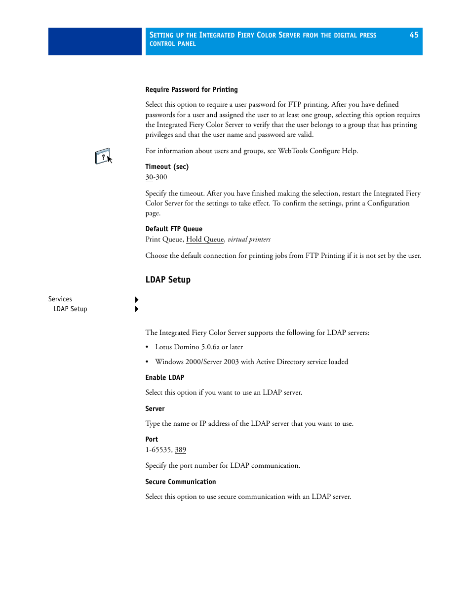 Ldap setup | Xerox 700 User Manual | Page 45 / 80