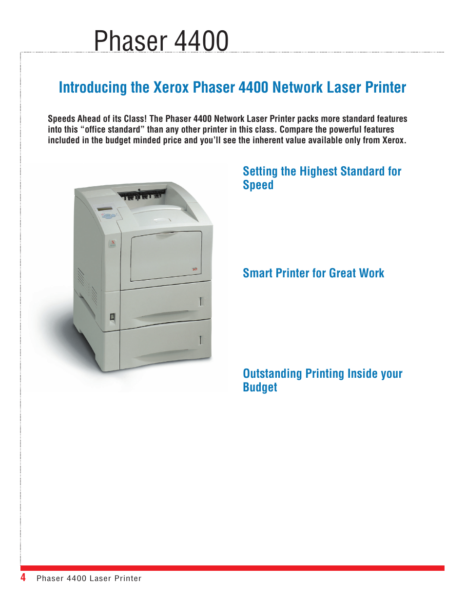 Phaser 4400 | Xerox 4400 User Manual | Page 4 / 16