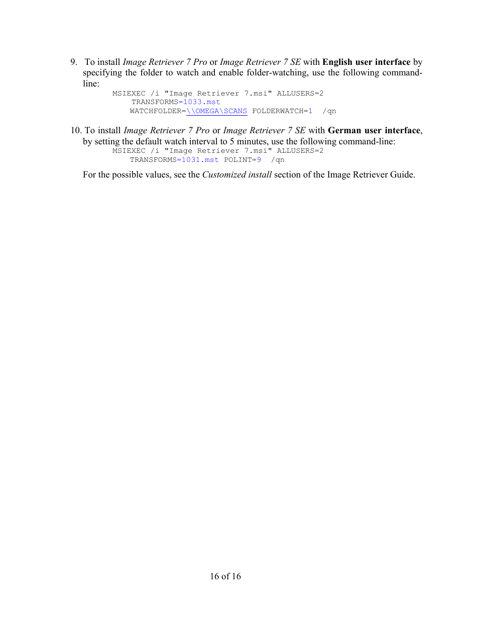 Xerox V9.0 User Manual | Page 16 / 16